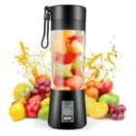 Ketzshop 6 Blade Usb Juicer Bottle-380ml Portable Juice Blender, Juicer Bottle Mixer, Juice Maker, Fruit Juicer Machine Electric, Usb Rechargeable Personal Size Mini Juicer Grinder for Juices, Shakes and Smoothies(multicolour)