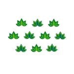 Comet Busters Beautiful Handcrafted Green Floral Lotus Bindis (BIN1949) Pack of 1