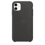 Mmcards Black Silicone, Microfiber Back Cover Case For Apple Iphone 11