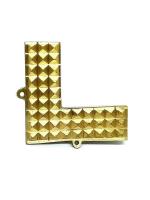 Astroghar Brass 45 Pyramid L Shaped Vastu Correction Plate For Vastu Correction For All Direction And Positive Energy