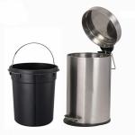 Sintage Stainless Steel Pedal Dustbin with Plastic Bucket 8x12 -7L