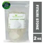 Shudh Online Alum Stone (2 Kg / 2000 g), Fitkari Stone, Fitkiri Block (100g), Fitakri, Patika -Water, Shaving
