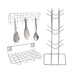 Oc9 Stainless Steel Cup Stand & Hook Rail & Wall Mounted Ladle Stand for Kitchen