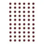 Vama Fashions Golden Crystal White Diamond Maroon Stone Bindi Sticker for Girls - 60Bindis Forehead Maroon Bindis