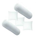 Raccoon White Microfibre, Polyester Cushions and Bolsters 40 x 40 cm (pack of 5) cushion/56