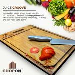Chopon Teak Wood Chopping Board With Built In Juice Grove - 38Cm X 25Cm X 2Cm