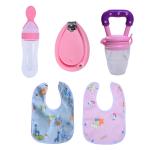 KUPEPE Baby Fruit Nibbler, Spoon feeder, Finger Brush, Baby Item ( Multicolor ) & Teether and Feeder (Beige)