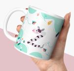 NH10 DESIGNS Colorful Alphabet Letter Z Printed Coffee Mug for Kids Girls Boys Friends Love Best Gift for Birthday Anniversary Initial Letter Z (Ceramic Tea Coffee Mug-350ml)- ABVWM 207