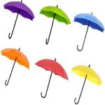 MAPPERZ Plastic Multipurpose Umbrella Key Hat Holder Wall Hanging Hook - (Multicolour, Set of 03)