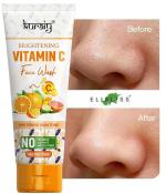 KURAIY Natural Vitamin C Facial Cleanser Refreshing Oil Control Brightens Skin Cleans Face Wash