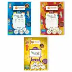 3H Learning LKG Kids 3 - 5 Yrs 240 Page 3 Books Pattern Copy Writing Practice English Maths Hindi KG 1 Syllabus Learn Pencil Control Fine Motor Capital Small Alphabets Numbers Tracing Strokes Matras Home Work Kit