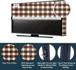 AAVYA UNIQUE FASHION AUF 2 layer dust proof smart LED/ LCD TV 42 inch cover for 42 inch LED/LCD/LED /TV Monitor - 2 layer dust proof smart LED LCD TV cover/38 (Brown,White)
