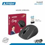 ProDot Cozy(Made in India) Wireless Mouse, 2.4GHz with Nano receiver, 4 buttons