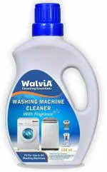 Walvia Premium Descaler Washing Machine Cleaner Liquid with Fresh Citrus Scent, Quick Descaler for Appliances, Scale Remover Cleaning of Tub Drum Front Top Load, Remove Odors and Buildup (500ML)