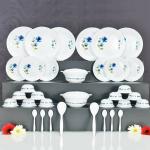 MAN&VEP Multicolor Plastic Unbre Designed Dinner Set (Set Of 36)