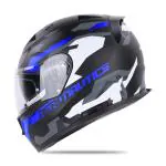Ignyte IGN-7 CAMO ISI/DOT Certified Full Face Helmet (X-Large 620 MM, Matt Black Blue with Anti Fog Clear Visor)