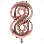 Hippity Hop Rubber Golden Numeric Foil Balloon