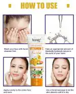 KURAIY 100% Pure Vitamin C Face Wash Cream Deep Moisturizing Cream Face wash Tube