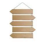 Vibhansh Creations ,MDF Arrow Shape Plaques with Rope Set of 5 Suitable for Decoupage,Resin Art,Pyrography,Mandala Art Plaques Size: 20x15 Inches (Each Plaque Size is 15x3.5 Inches) Thickness 3.2mm (L: 50.8 cm x W: 38.1 cm x H: 0.32)