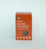 Prime Foods Ragi Sesame Flaxers with Sesame and Flax Seeds | Baked | Jain | Vegan Snack | Rich in Fiber | Healthy Cracker | 80 Grams Each - Pack of 2