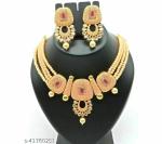 Gyaan Jewels Handmade Alloy Earring and Necklace Set Multicolor (Women) Free Size