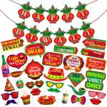 Zyozique 31 Pieces Happy Diwali Party Photo Booth Props And Banner Kit Festival Of Lights Prop For Photoshoot Diwali Party Picture Selfie Stick Props