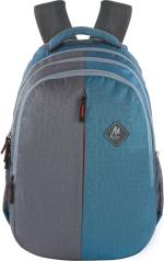 MIKE BAGS Grey And Blue Polyester Jupiter Laptop Backpack With Laptop Sleeve - 30 L