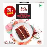Aah Yum 250 gm Eggless Red Velvet Cake Mix (Buy 2 Get 1 Free - 250 gm each)