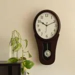 eCraftIndia Premium Decorative Analog Wooden Wall Clock