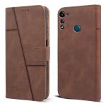 Jkobi Flip Cover Case For Lava X3 ( Stitched Leather Finish | Magnetic Closure | Inner TPU | Foldable Stand | Wallet Card Slots | Brown)