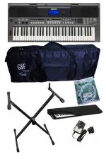 G & F Yamaha Psr-I400 Digital Portable Touch Sensitive 61-Keys Keyboard With Gig Bag, Stand, Dust Cover And Power Adapter