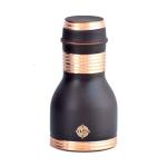 ZS Impex Copper Bedroom Bottle Bedside Carafe with Inbuilt Glass Storage & Serving Water for Ayurveda Health Benefits. (Charlie-Brown)