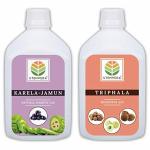 STEMVEDA Karela Jamun and Triphala Juice for Diabetic and Digestive Aid 1000 ml (Pack of 2)