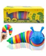 Mihar Essentials Slug Fidget Toys Clicky Sound Making Toy, Size Small- Multicolor