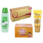 Olivia Antiaging Treatment Kit For All Types Of Skin - Aloe Vera Cleansing Milk ,Professional Gold Facial Kit ,Gold Bleach ,Gold Glow Face Wash
