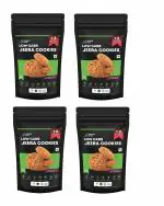 Green Sun Low Carb Jeera Cookies|Pack of 4 | 0.6 g Net Carb Per Biscuit | Keto Friendly| Sugar Free | Natural Sweetener Stevia |Healthy | High Fiber | Super Foods | Crispy