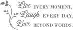 Lanstick Vinyl Multicolor Live Laugh Love Quotes Self Adhesive Wall Sticker24 inch