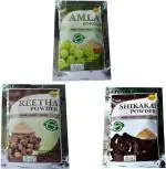 OEHB Powder 3 in 1 Amla Reetha And Shikakai Hair Shine For Men And Women 50 G Each (Pack of 3)