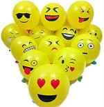 Grand Shop Yellow Rubber Emoji Latex Balloon