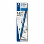 Staedtler Mars Lumograph 100G6 Soft Grades 8B-HB Blue Pencil (Tin Of 6)