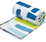 SHOVIJ Premium quality Glace Cotton Duvet Cover/Comforter Cover/Rajai Cover/Blanket Cover/Quilt Cover Single Size 60 inch X 90 inch, Zipper Closure (Blue, White)