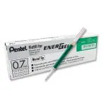 Pentel EnerGel LR7 Ultra Smooth Refill | Tip Sixe - 0.7 MM | Suitable for all Pentel Gel Pens | Ink Colour - Green| Pack of 20