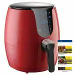 Solara Mint Red Plastic Digital Air Fryer with 6 Pre Set Modes 3.5L, Large