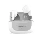 Honeybud Playpods Ultra Stylish TWS Earbuds, Compact, Lightweight with 13 mm Powerful Dual Driver and Fast Charging (White)