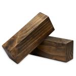 Retailmonk Brown Rectangle Wooden Yoga Block Set 2 pcs (9 inch x 2.5 inch x 3.5 inch)