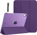 ProElite Smart Flip Case Cover for Apple iPad 10th Generation 10.9 inch 2022 Translucent & Hard Back with Stylus Pen, Purple