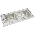 Anupam 316A 304 Grade Stainless Steel Double Square Bowl Kitchen Sink (42 x 20 x 8 inch)