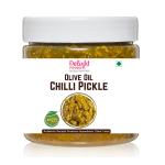 Delight Foods Olive Oil Chilli Pickle 350g| Mirchi Achaar| Green Chilli