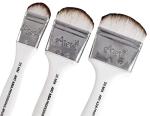 FRKB 3pc Synthetic Filbert Tip Paint Brush Set for Watercolor Painting 25mm , 38mm and 50mm