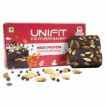 UNIFIT Brownie With Almond Toppings & Source of Protein & High Fiber Sugar Added | brownie cake-300g